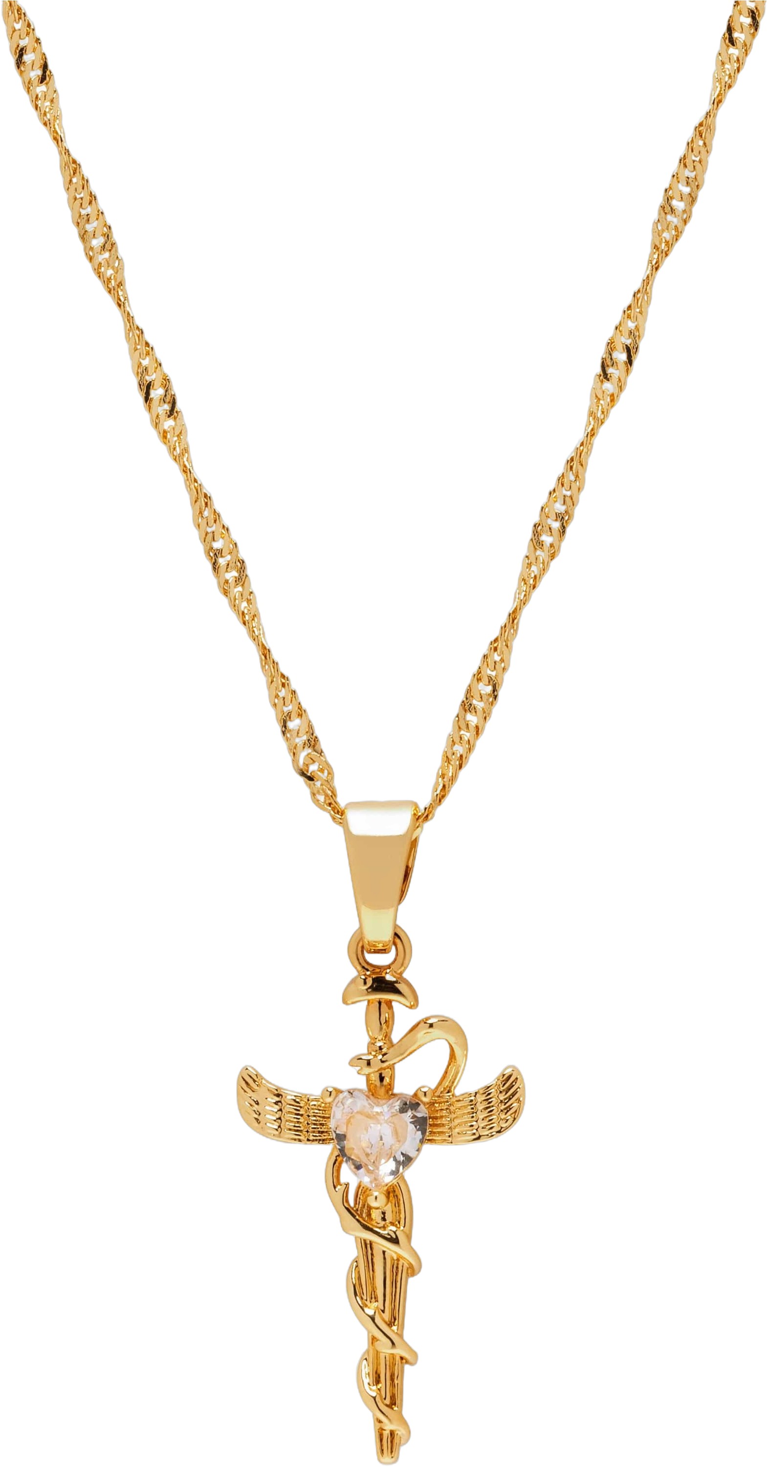 Women's Caduceus Pendant Necklace