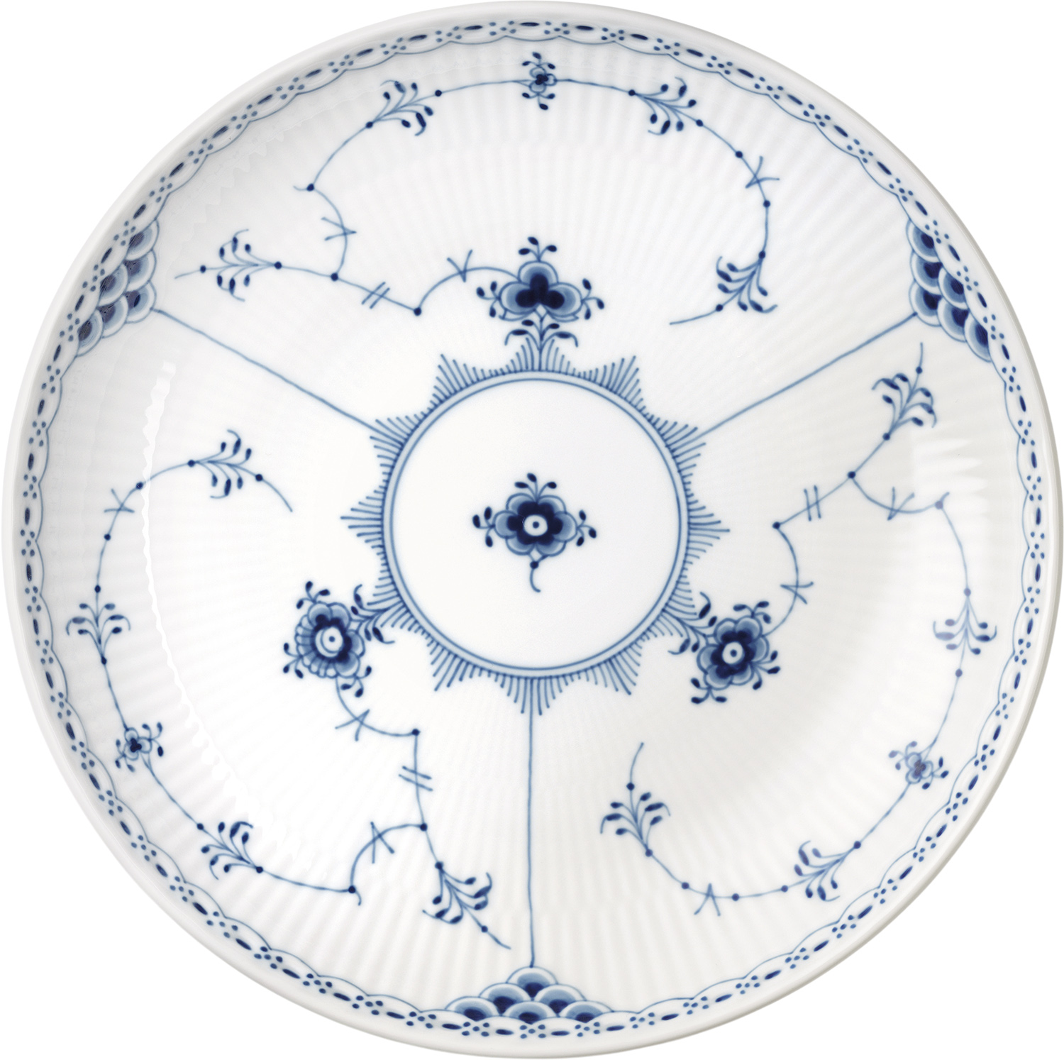 Musselmalet Halvblonde Serveringsskål 20 Cm Fra Royal Copenhagen