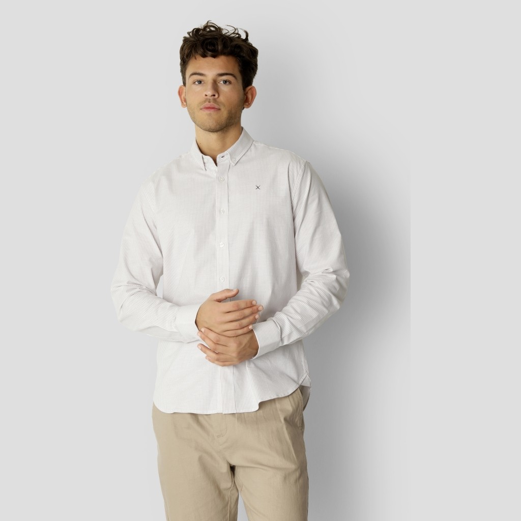 Oxford Stretch Stripe L/S