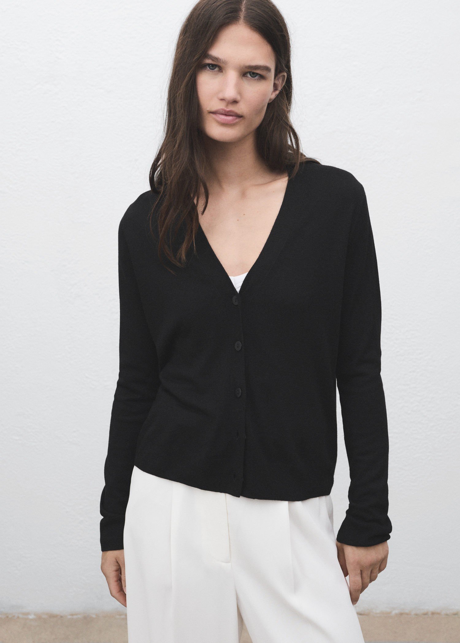 Vneck Knitted Cardigan