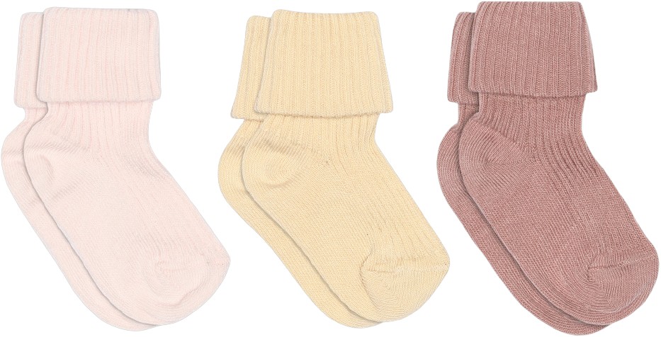 Cotton rib Baby Socks 3-pack