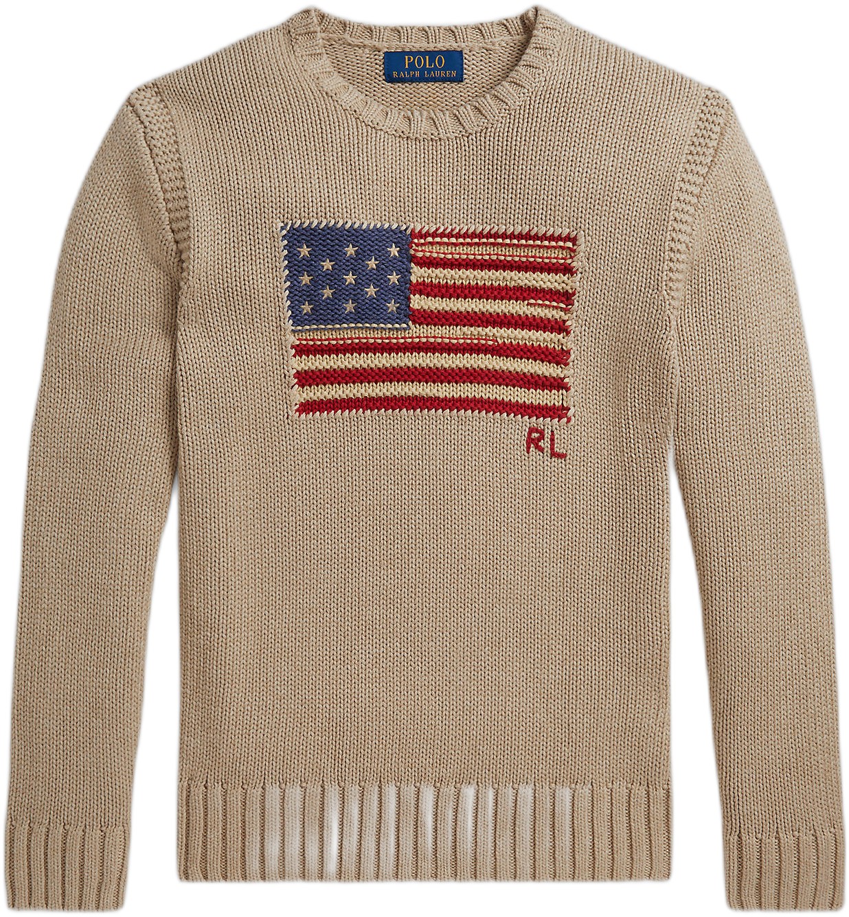 Contrasttrim Iconic Flag Sweater