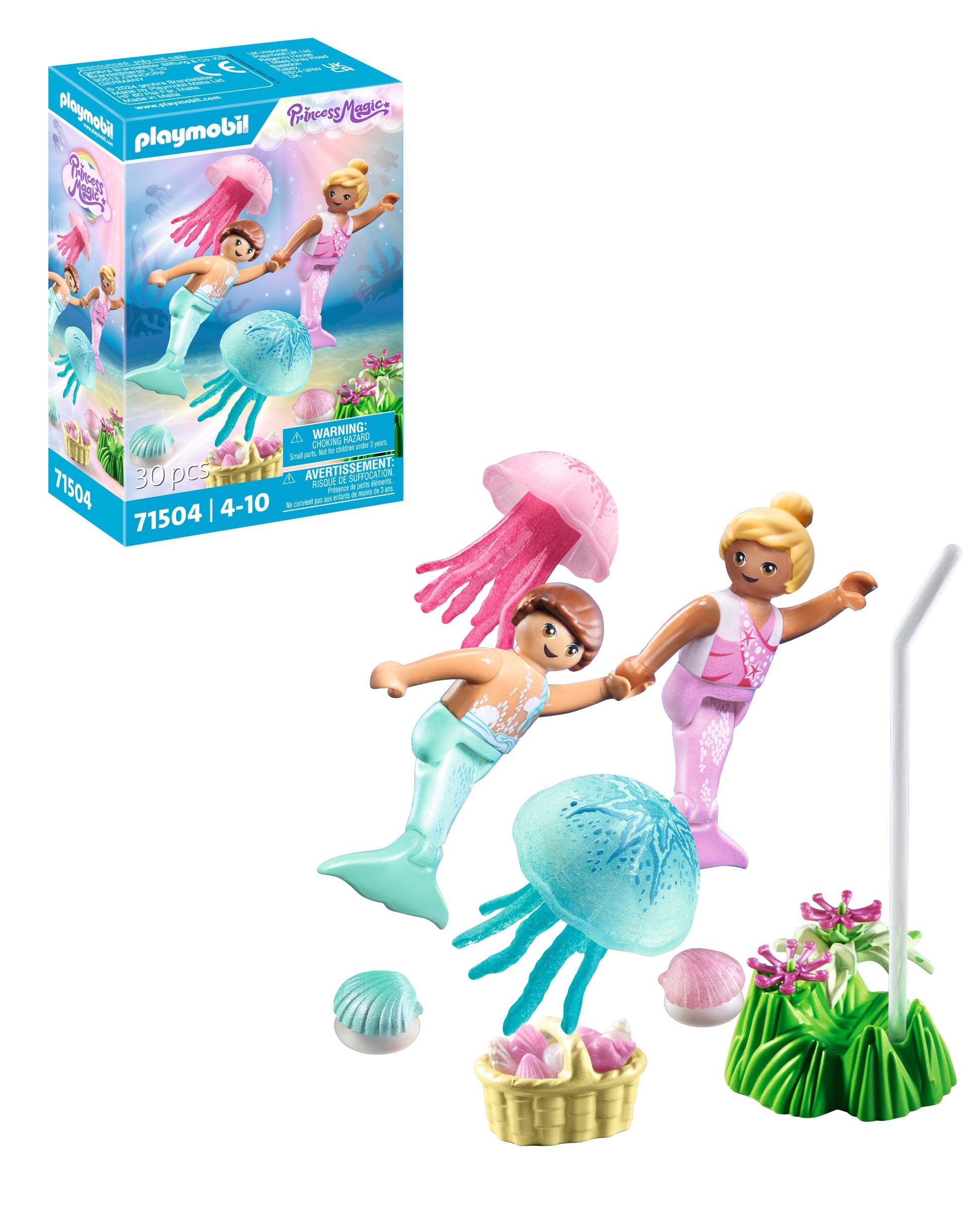 Mermaid Kids With Jellyfi