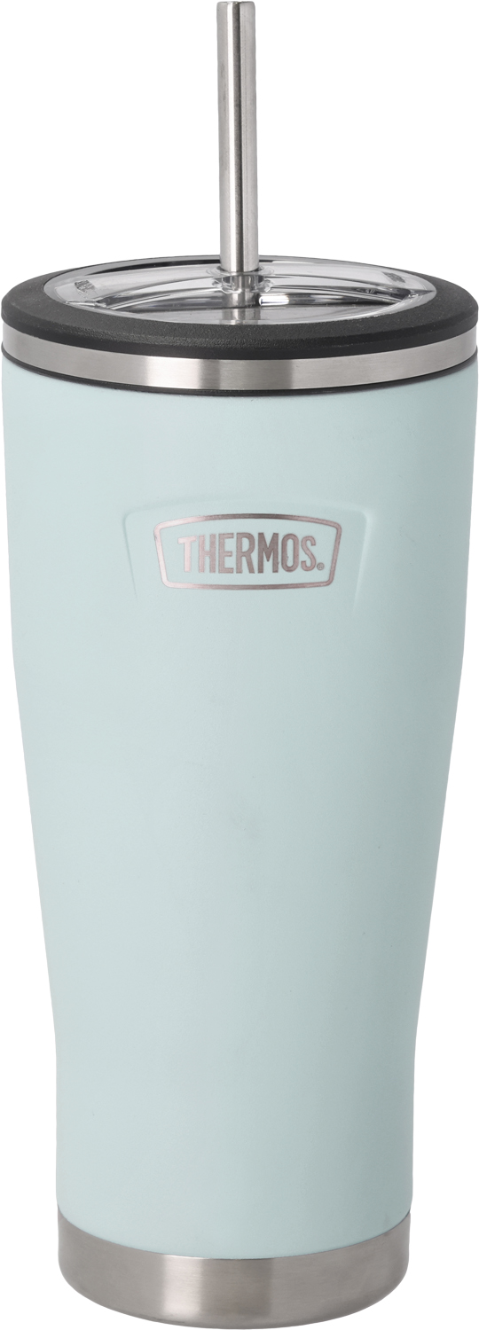 Termokrus med Sugerør 0,7 Liter Lyseblå