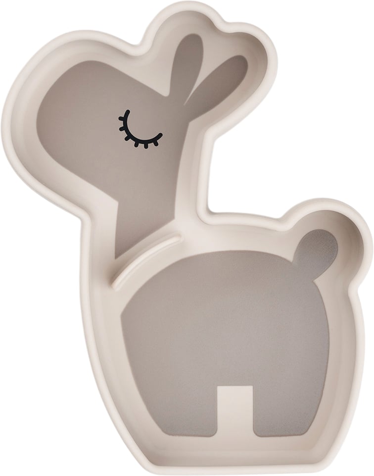 Silikone Stick&Stay Snacktallerken Lalee Sand