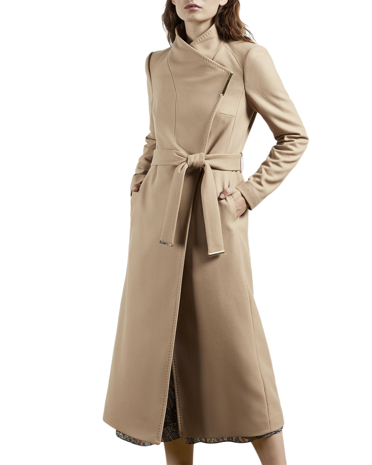 Rosell Long Length Wool Wrap Coat - DKK 2.729 - Spar 29%