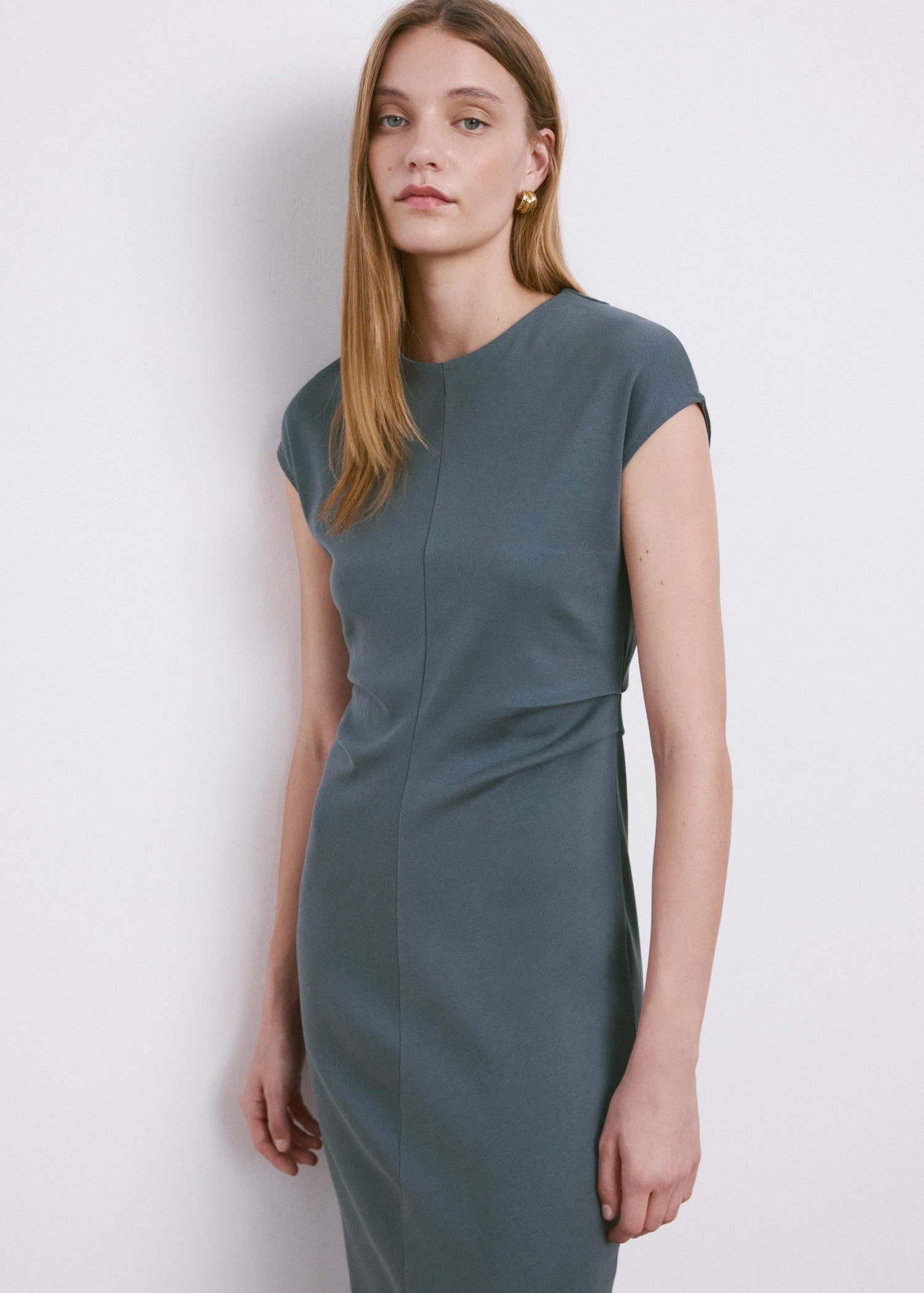 Mididress With Draped Detail