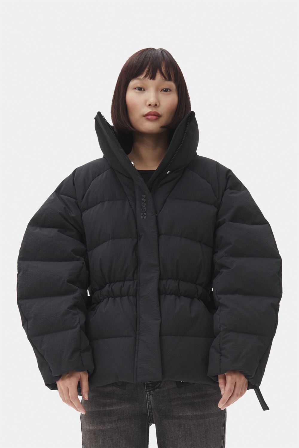 Tech Seersucker Oversized Puffer