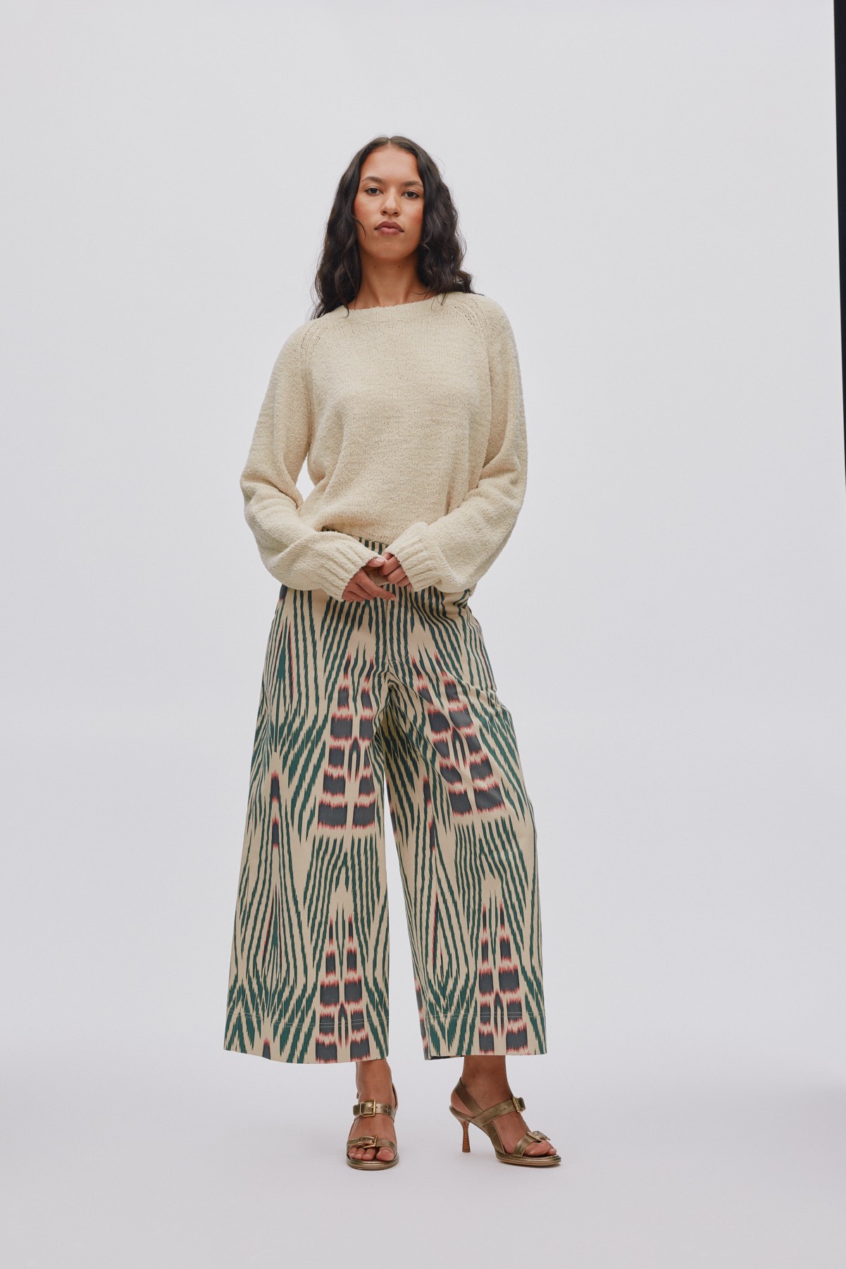 Ikat Combat Crop Pants Amari