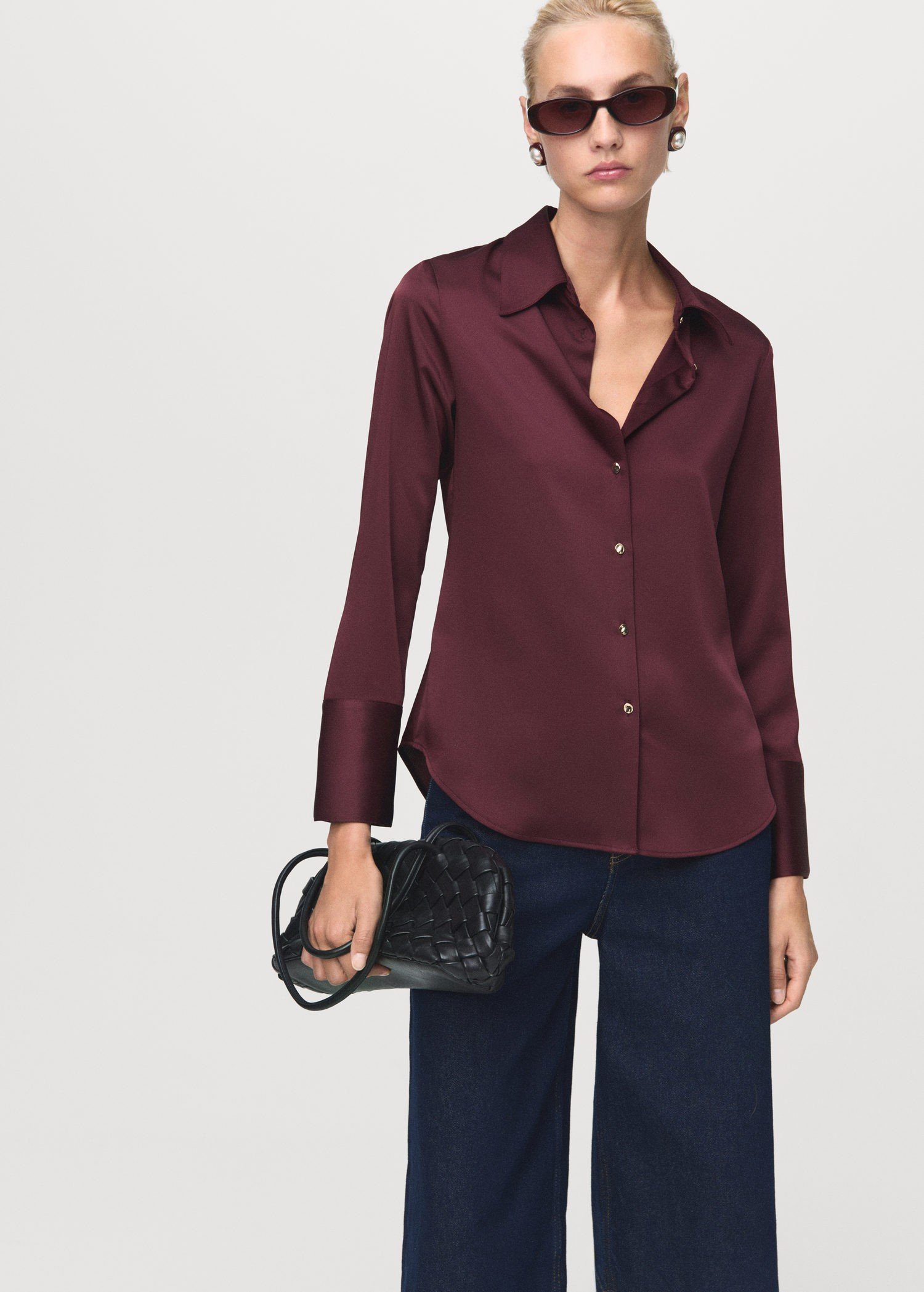 Satin Finish Flowy Shirt