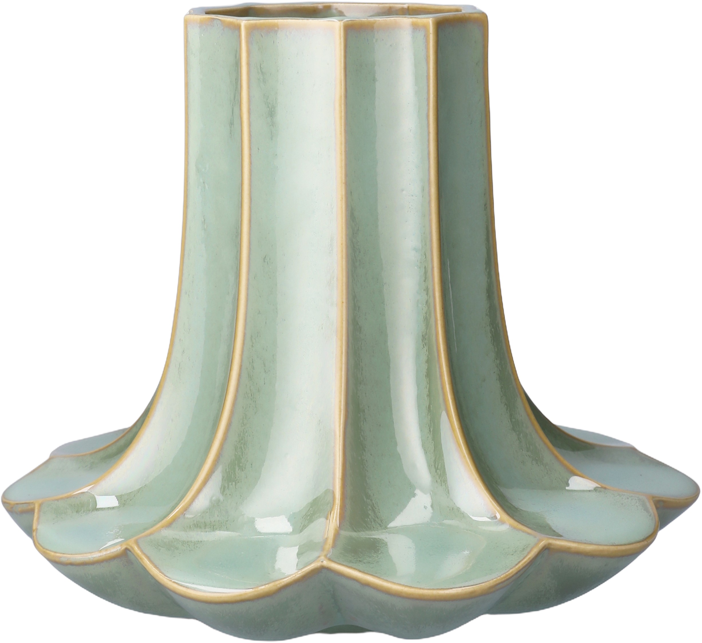 Kantarel Vase H20. 5 cm Gr&oslash;n