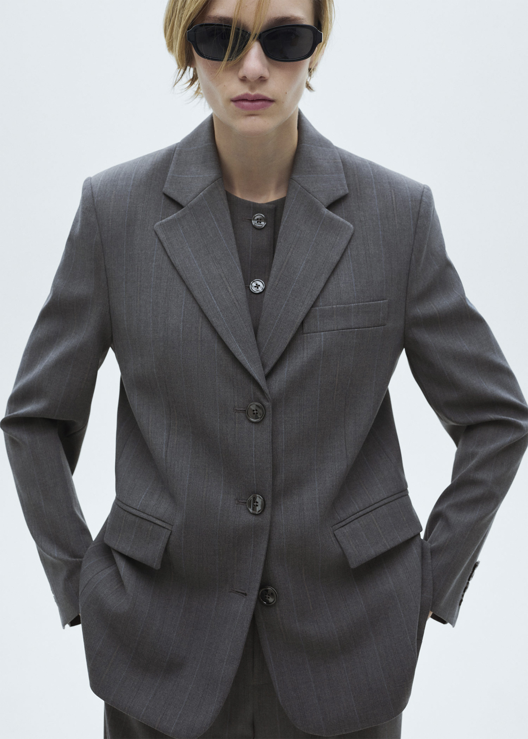 Pinstripe Suit Blazer