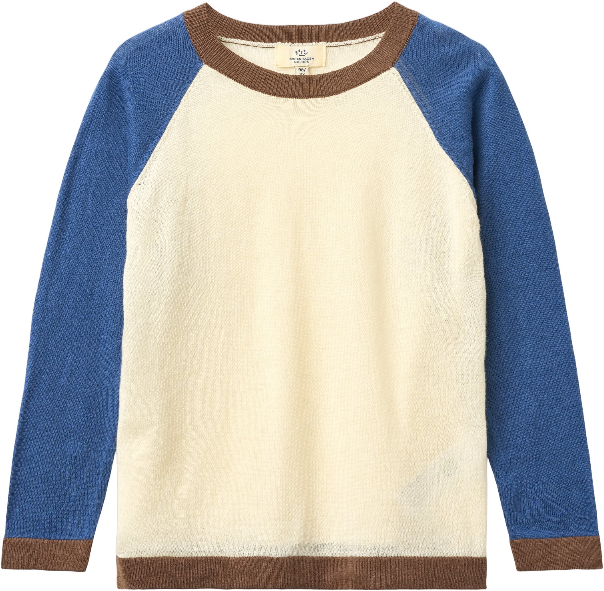 Light Knitted Color Block Blouse