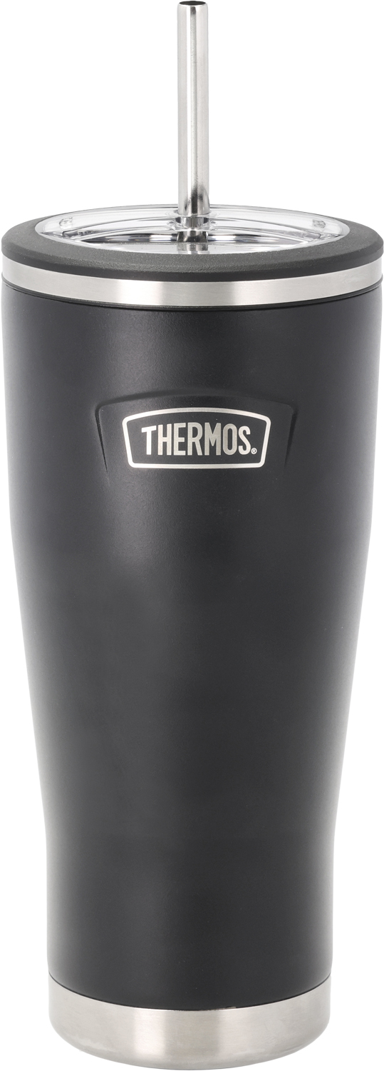 Termokrus med Sugerør 0,7 Liter Sort