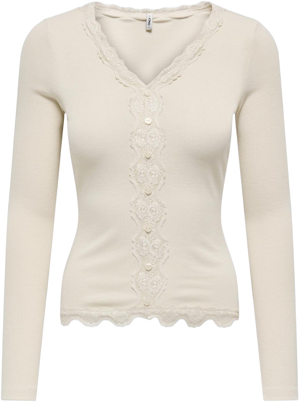 Onlenea L/S Lace MIX Placket TOP JR