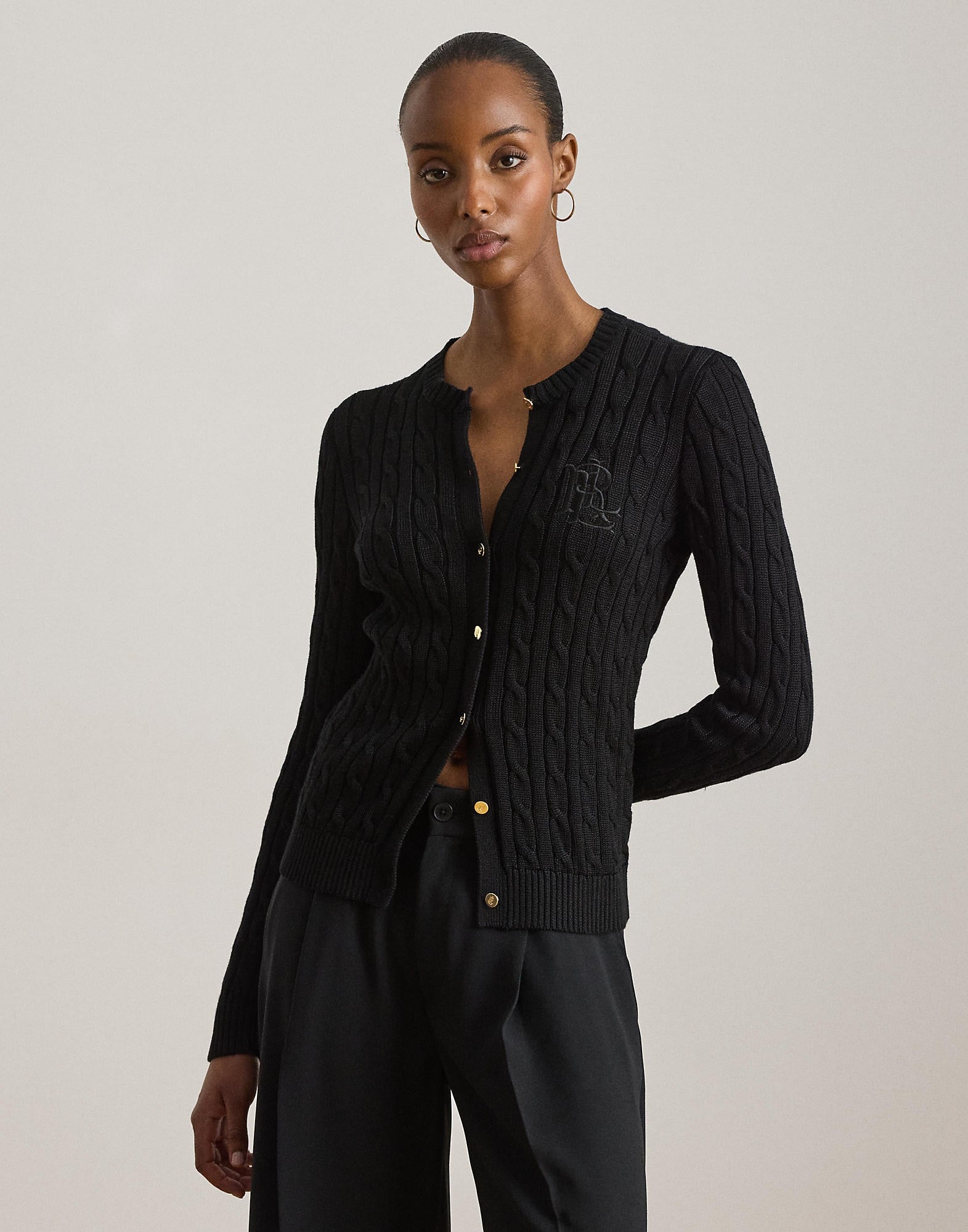 Cableknit Cotton-blend Cardigan - Køb til DKK 1.222 - Spar 30%