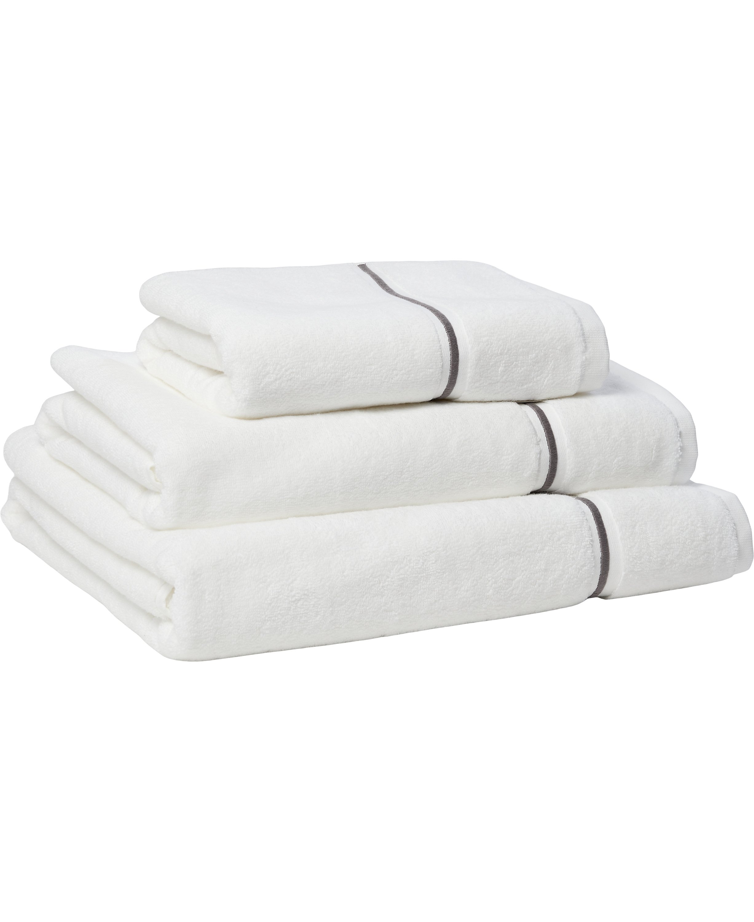 Håndklæde 50x100cm W/embroidery Charcoal