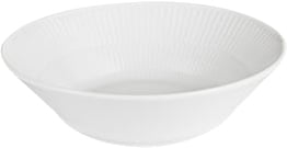 Hvid Riflet 17 Cm. Dyb Tallerken
