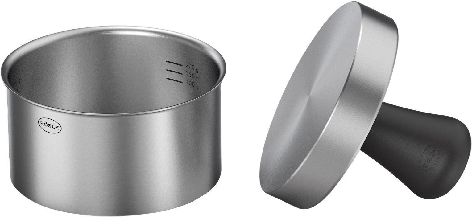 Burgerpresser PRO 12,2 x 9 cm 18/10 Stål/tpe