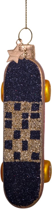 Ornament Glas Skate Board H9,5cm