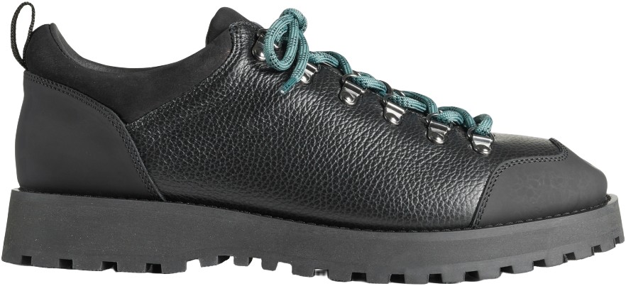 Dune Low Black Tumbled Leather