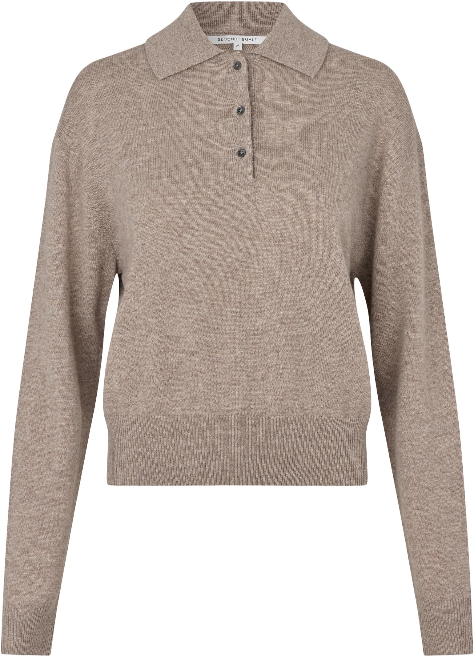 Longo Wool and Cashmere Blend Knit LS Collar
