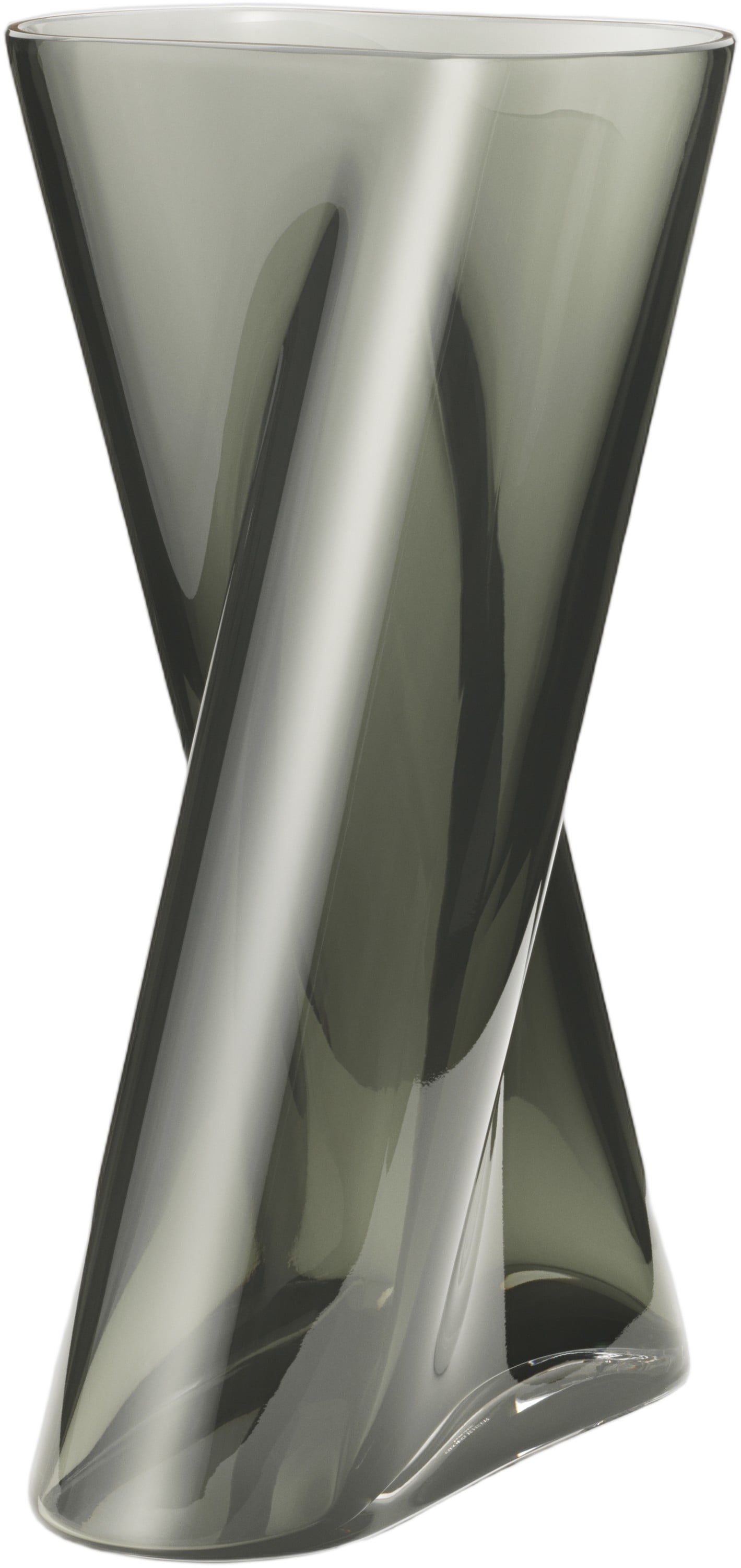 Lituus Vase Large Smokey Glass