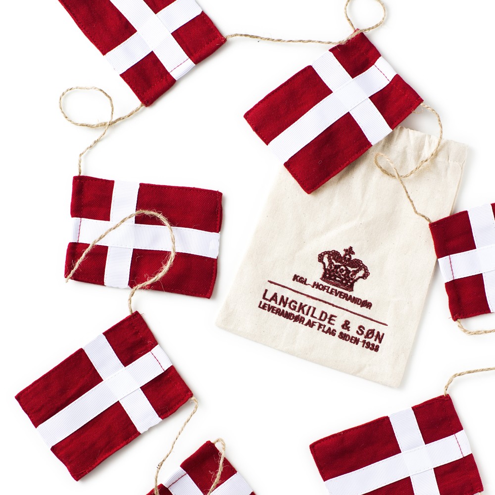 Stor Flagranke med Dannebrogsflag