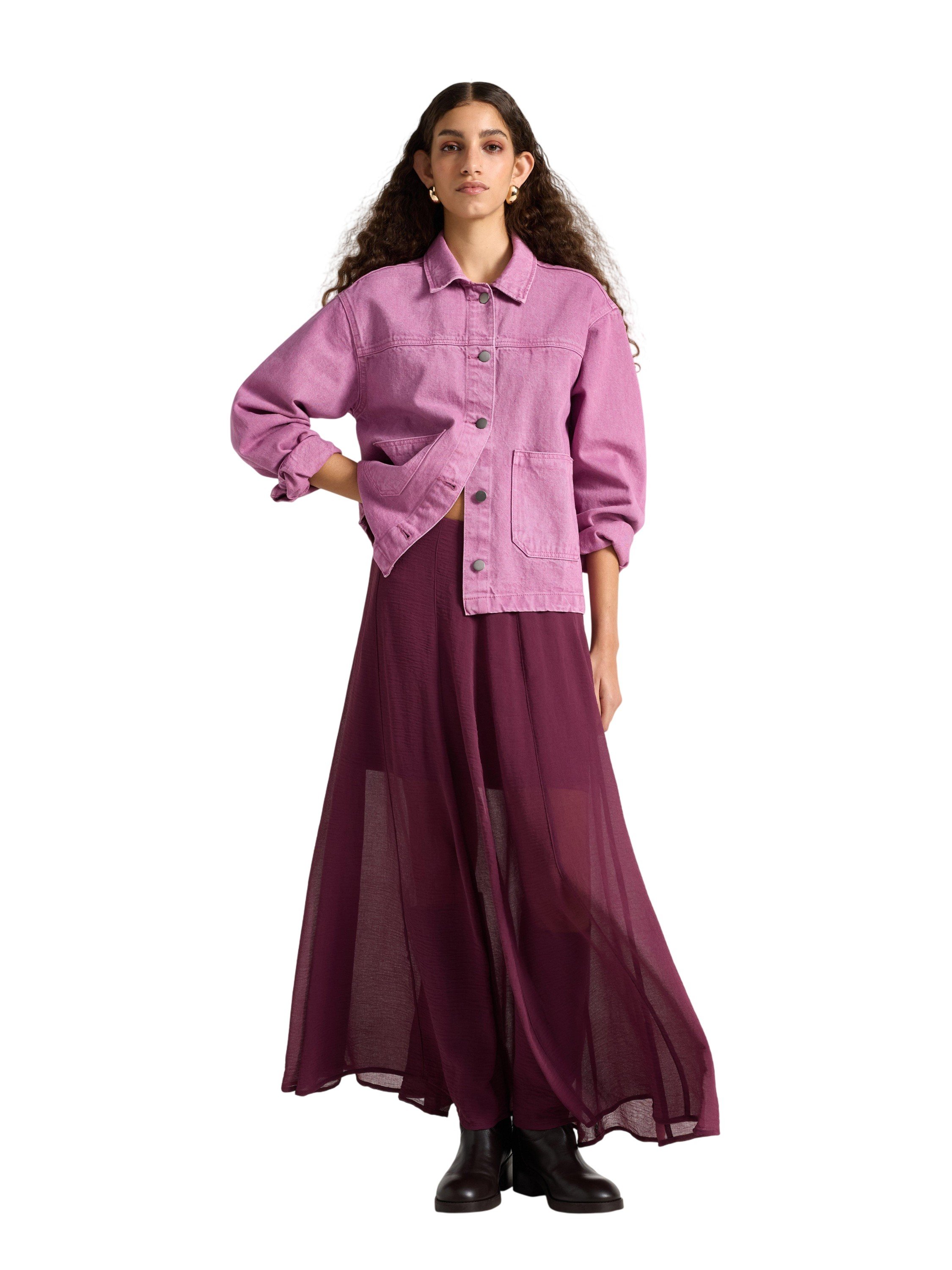 Flowy Maxi Skirt in Chiffon With an