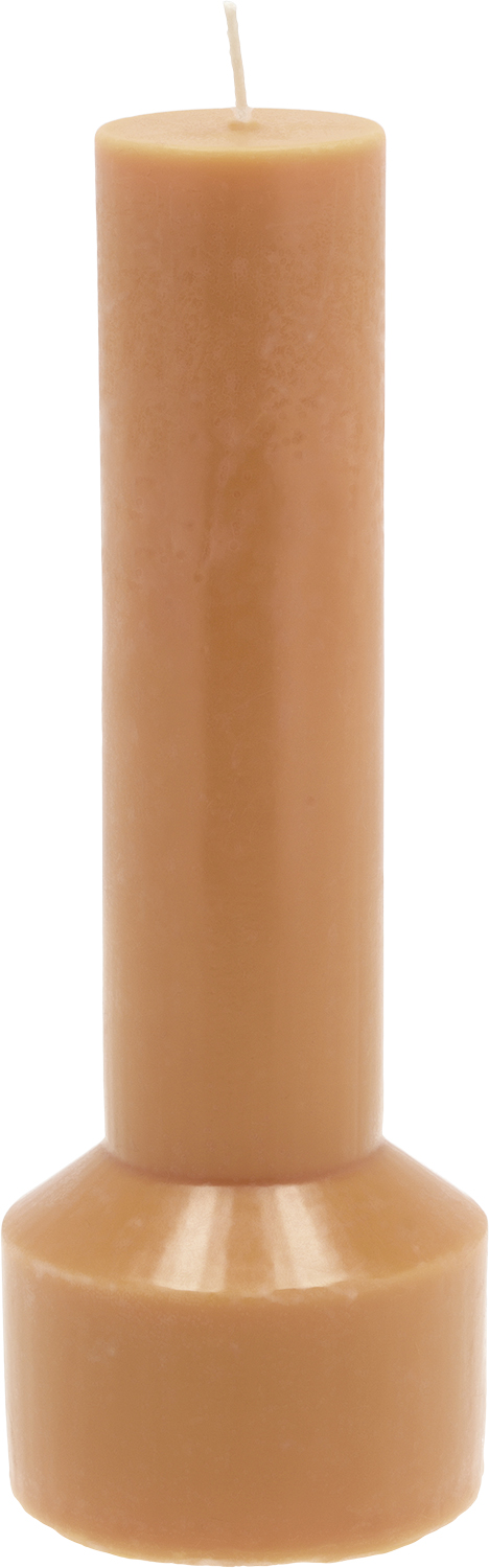 Bloklys Styles D7 x 20 cm Amber Paraffin/stearin