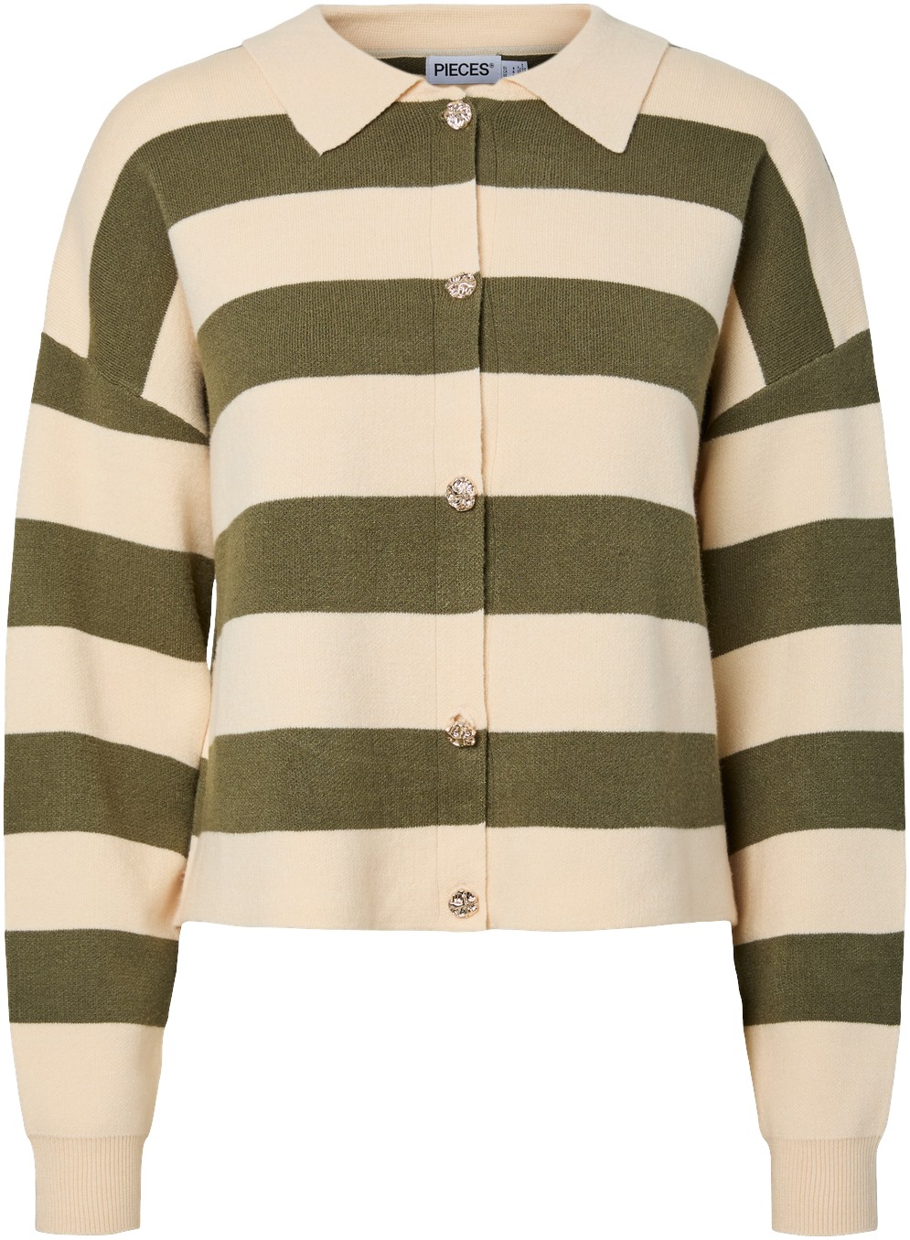 Pcjassy LS Polo Knit Cardigan D2D