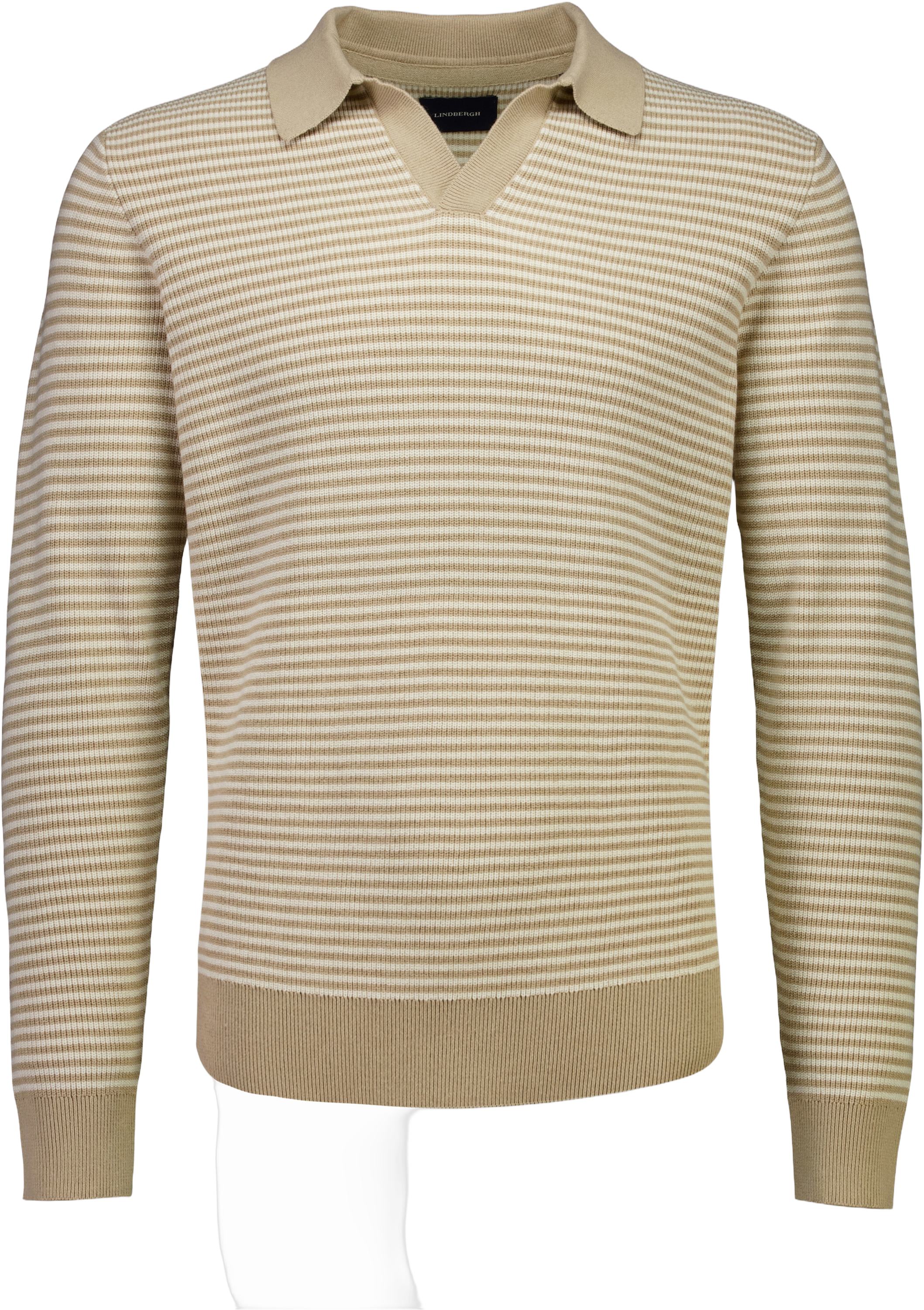 Recycled Vneck Polo Knit L/S