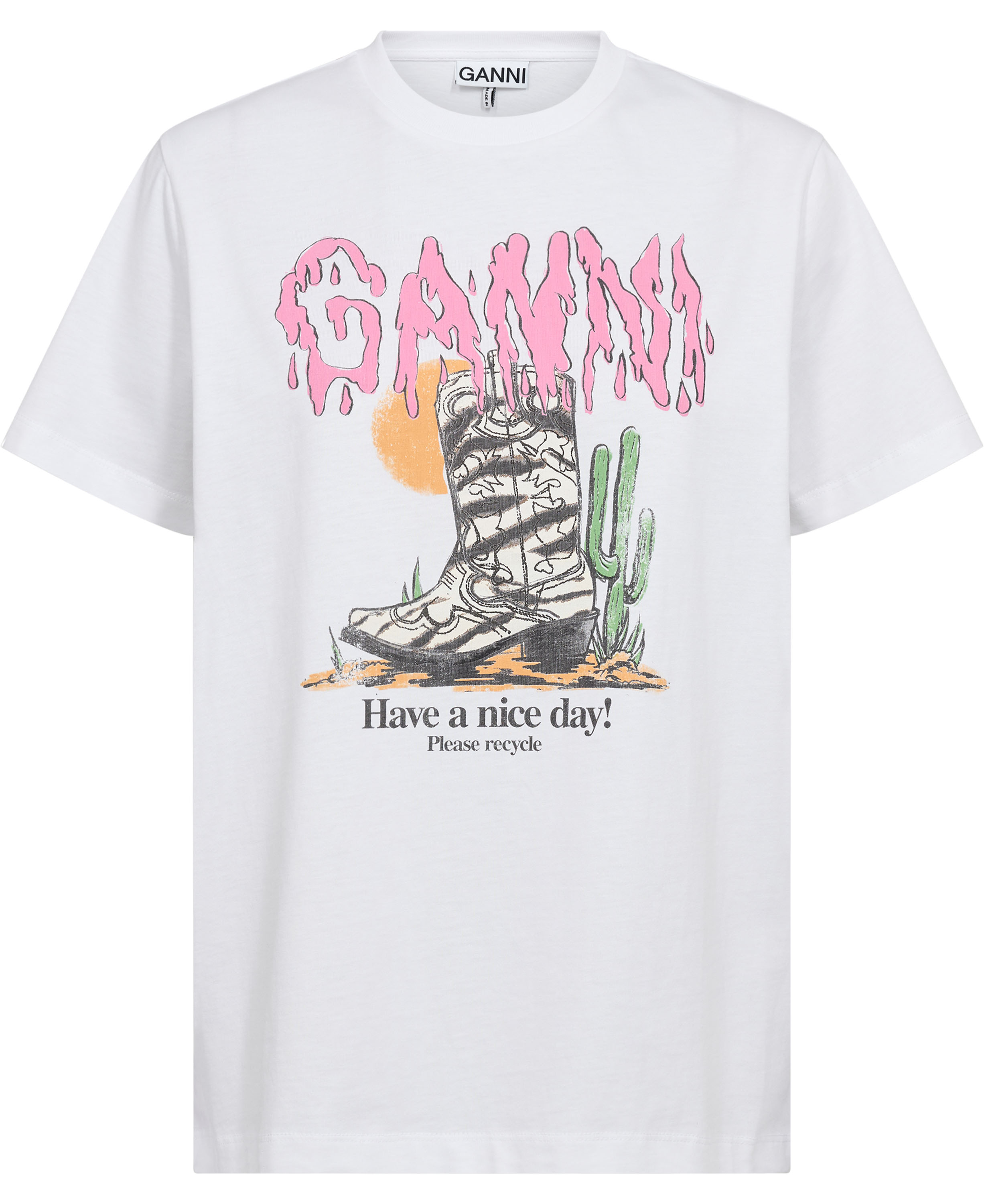 Basic Cotton Western Zebra Boot tee