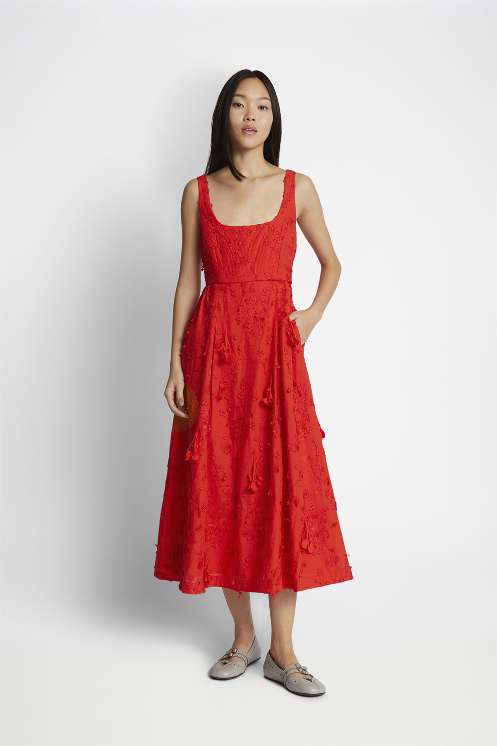 Fronia Embroidered Organic Cotton Dress