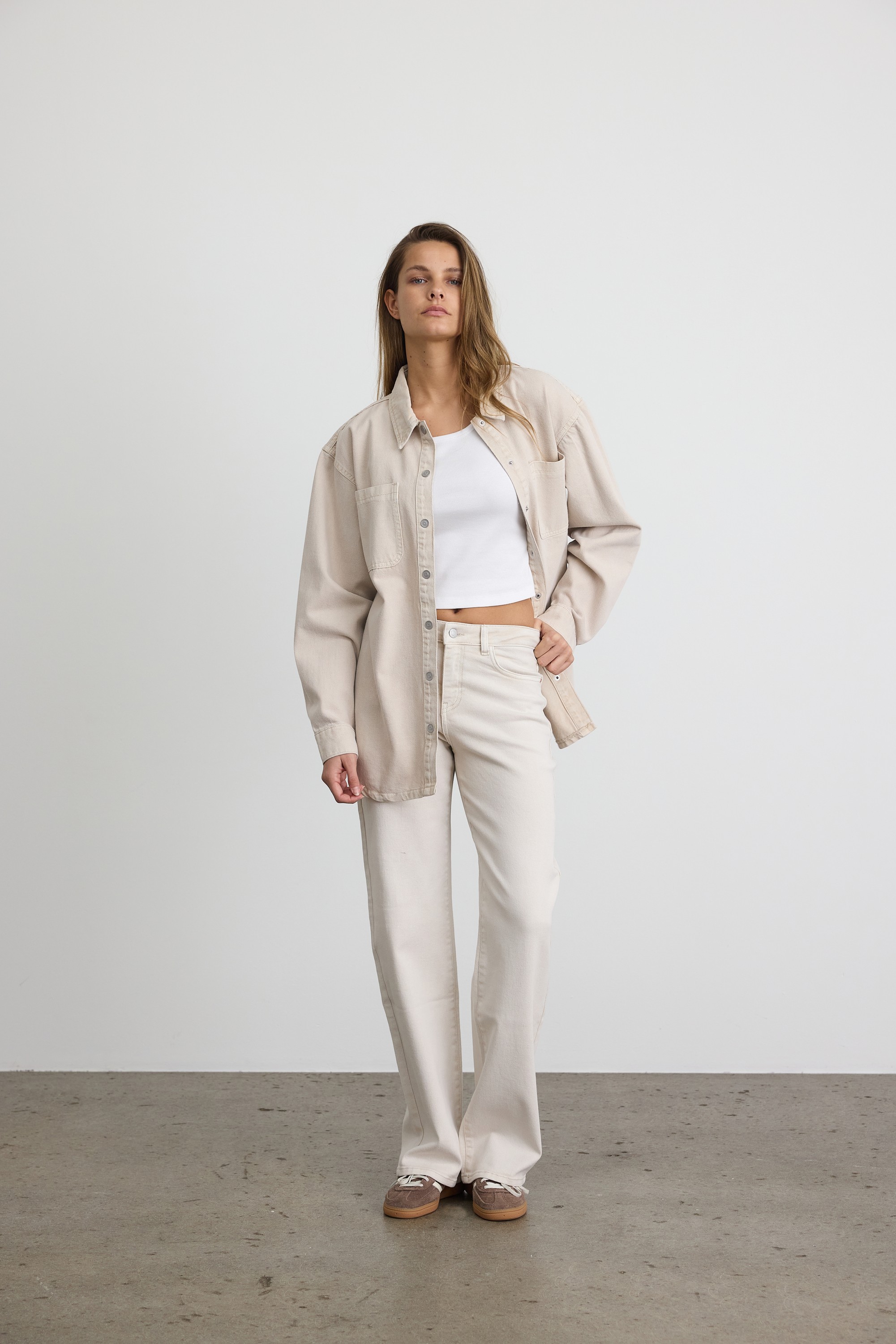Nmyolanda MW Straight Jeans Colored