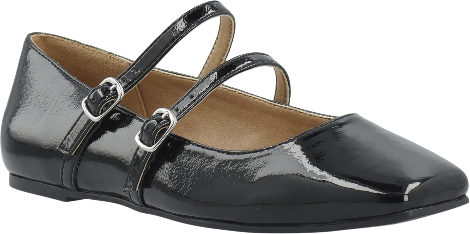 Biarose Karré Double Mary Jane Flat Faux Leather