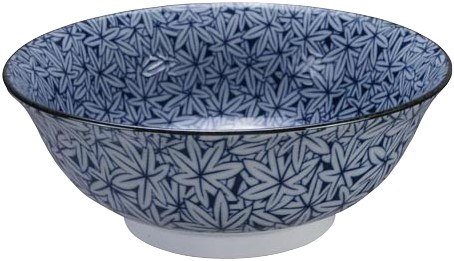 Hana Blue Mixed Bowls Ramen 20.5x8cm 1200ml Momiji Fk8446/c