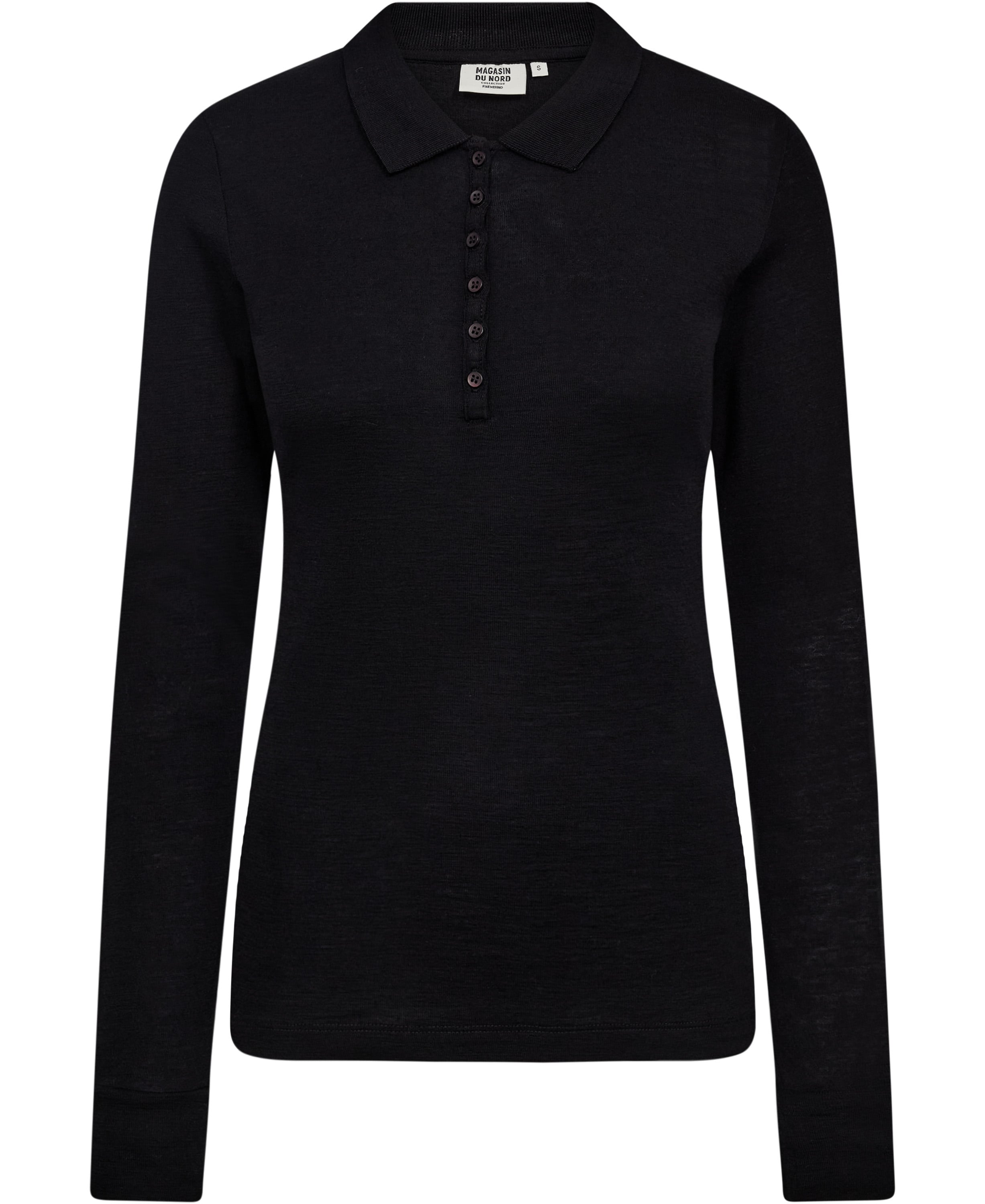 Cilla 12 Langærmede Polo Strik 100% Merino uld RWS