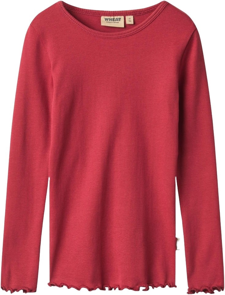 Langærmet Rib Tshirt Ida
