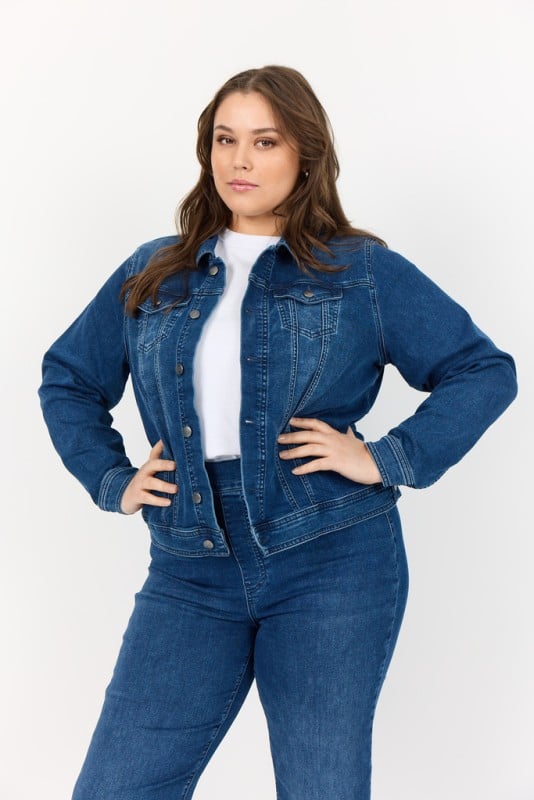 Curvy Wasummer 4 Jakke Mørk blå
