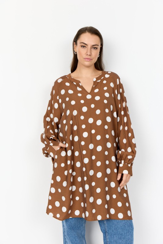 Curvy Wacelia 3 Tunika Brun