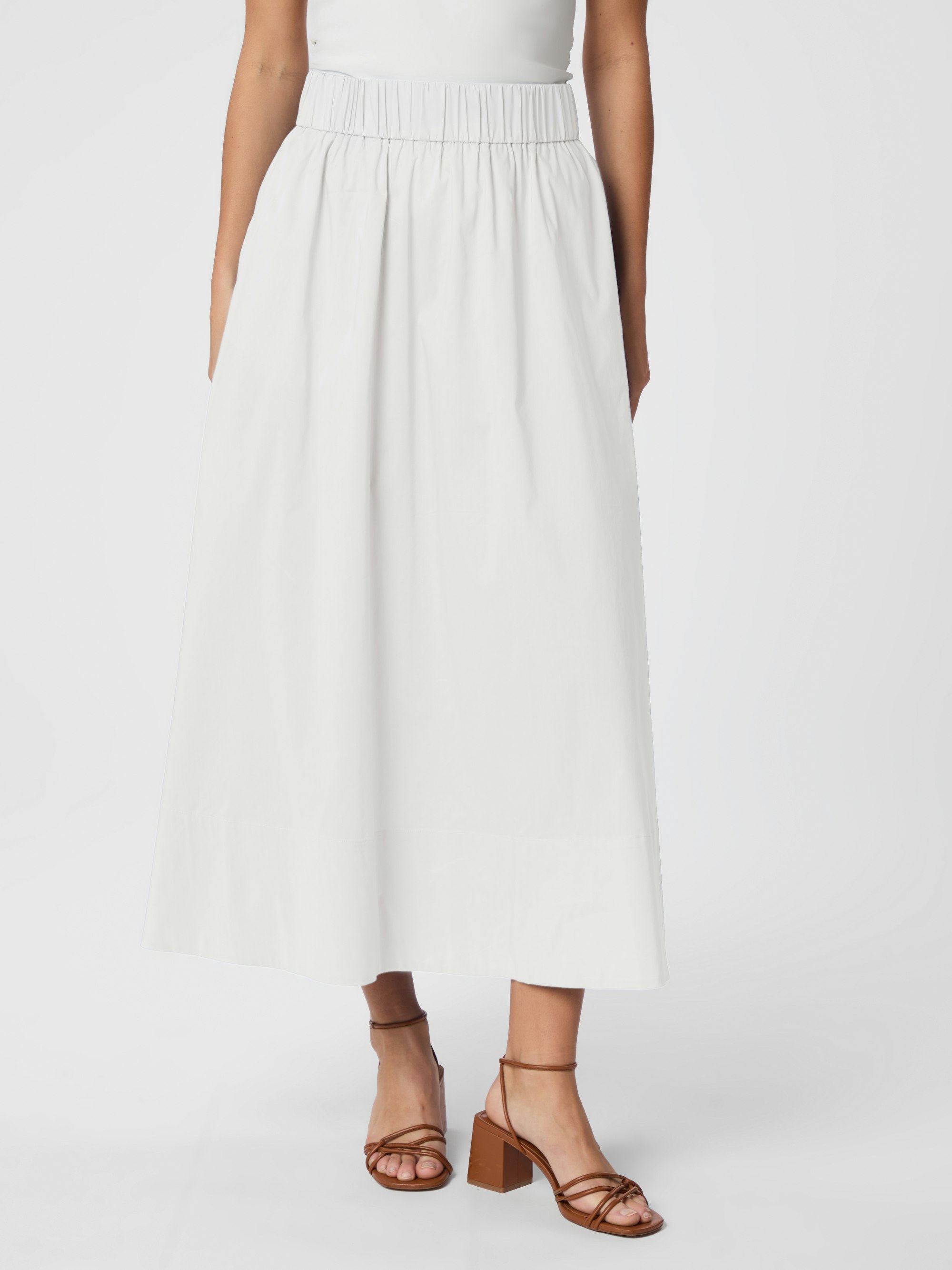 Yara Long Poplin Skirt