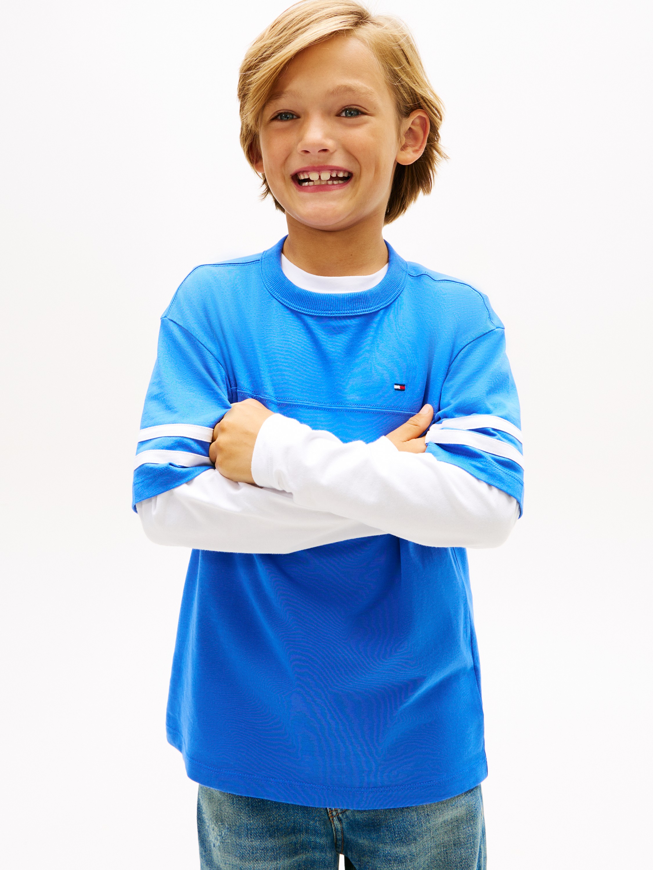 Stripe Sleeve Jersey Tshirt