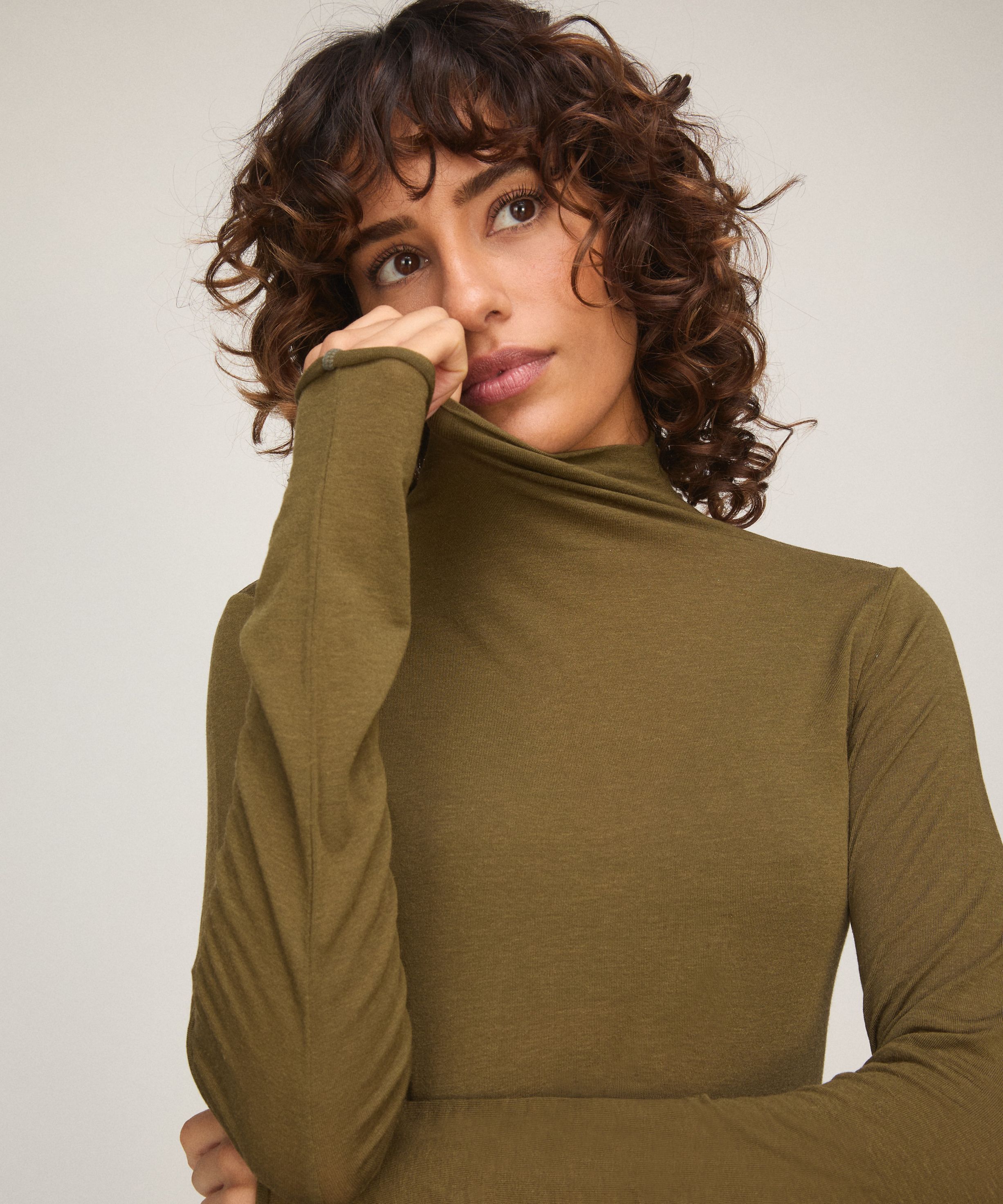 Super Soft Turtleneck Shirt With Cashmere