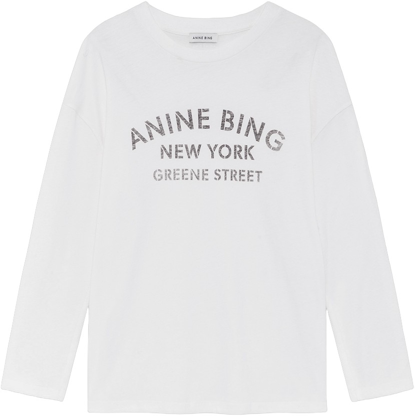 Ivan Long Sleeve NEW York Stencil Ivory