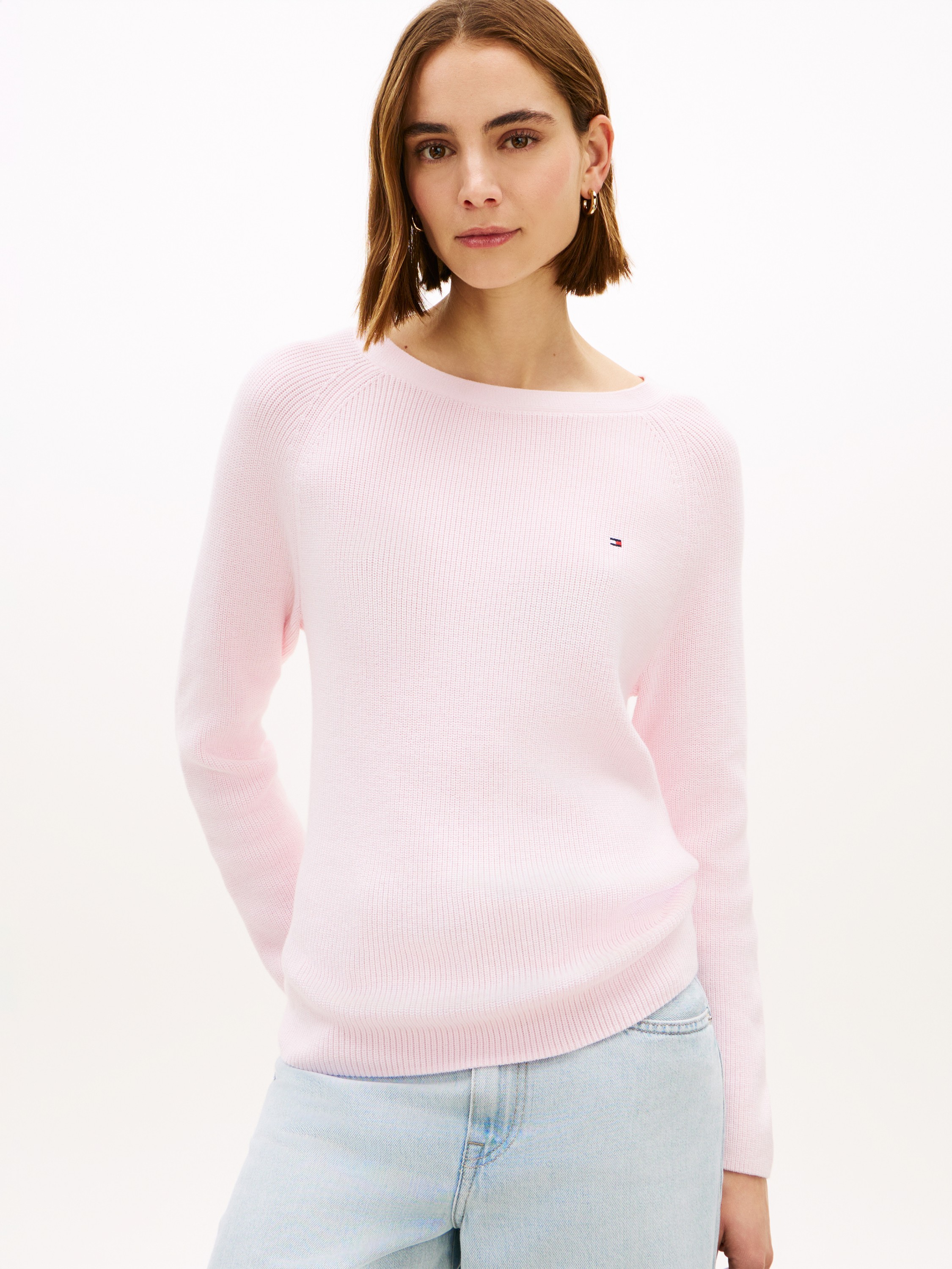 Fine Knit Boat Neck Jumper
