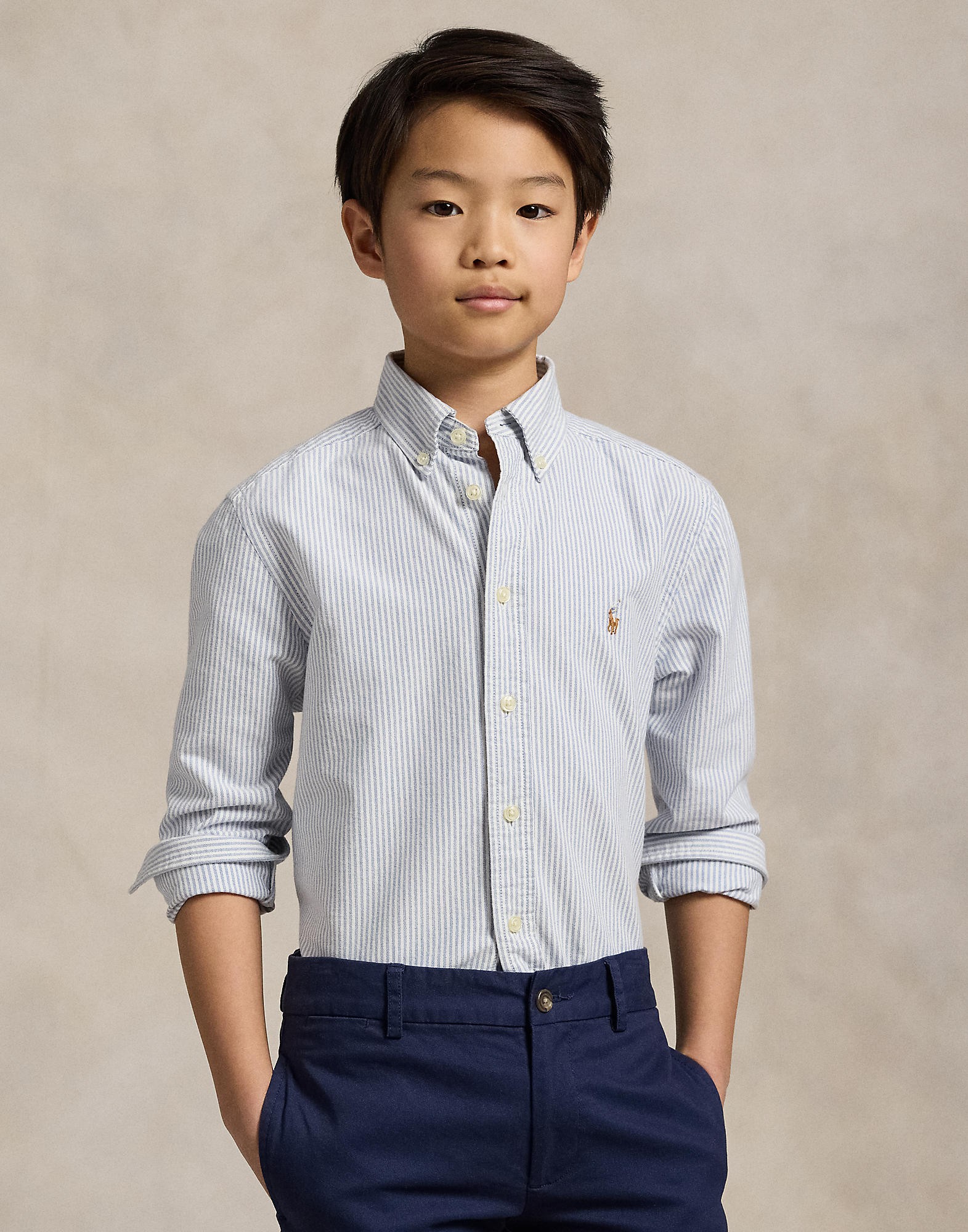 Striped Cotton Oxford Shirt
