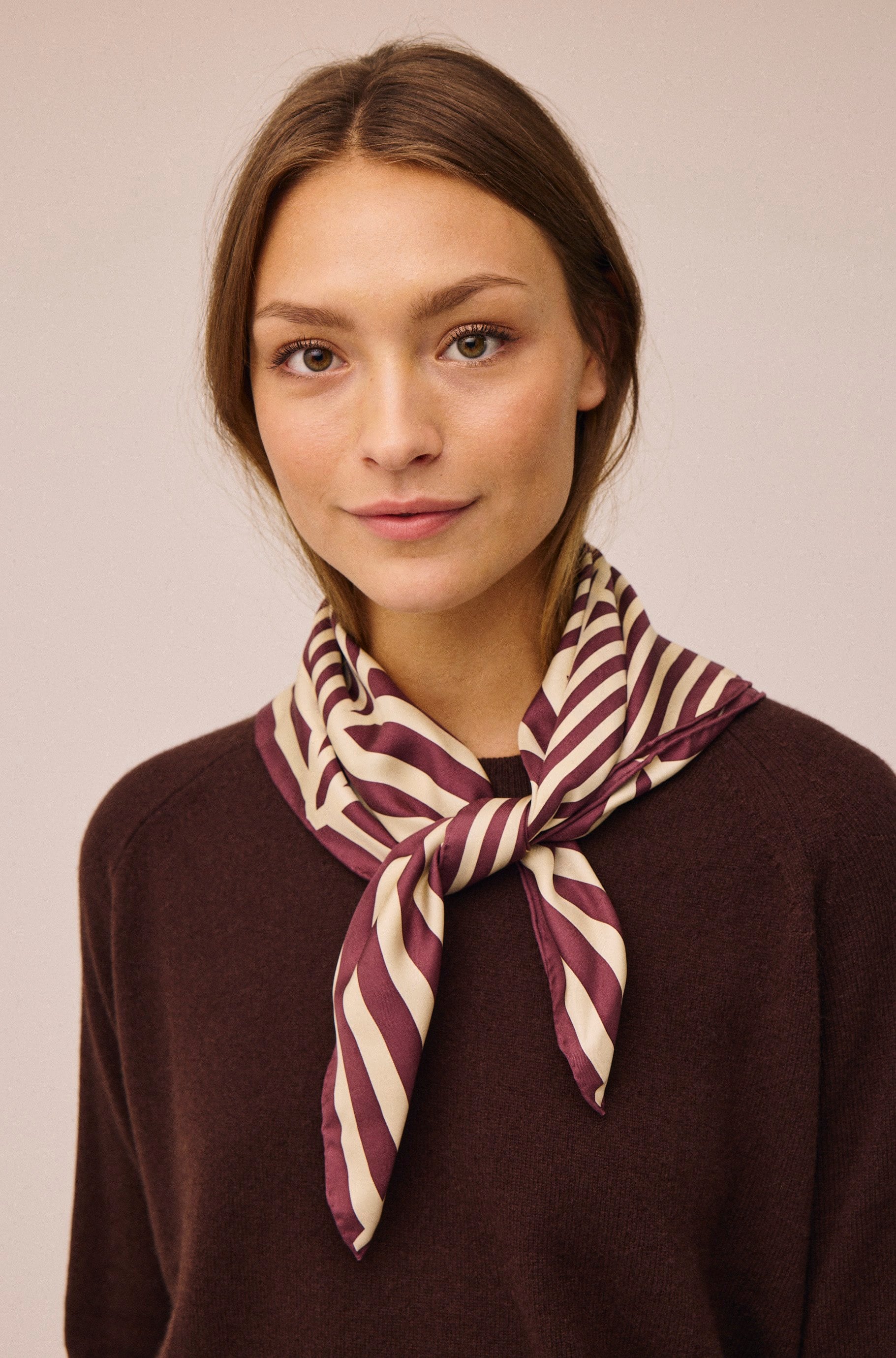 Geometric Scarf 100% Silk 61x61cm