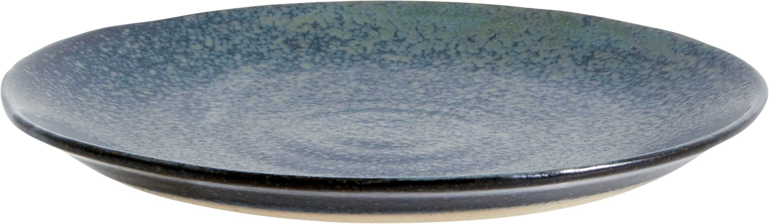 Grainy Saucer/cake Plate, Dark Blue