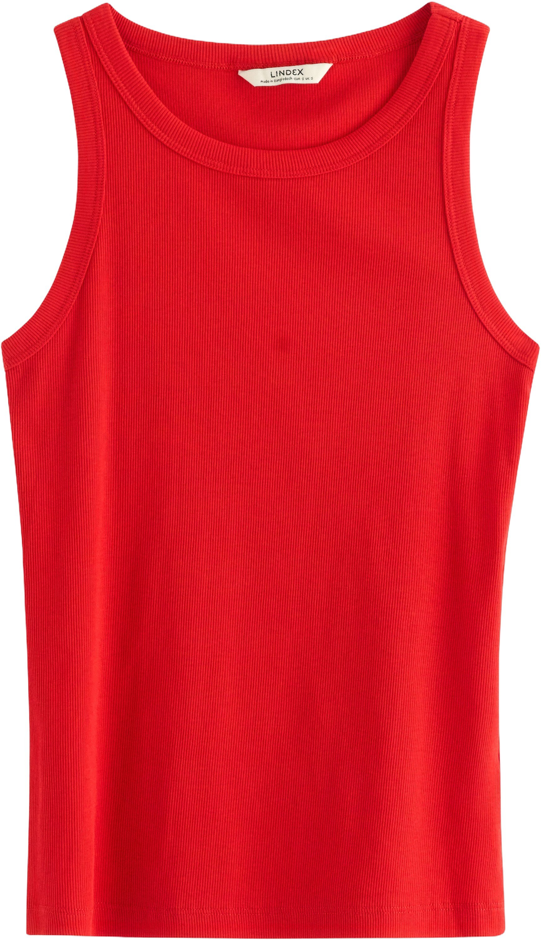 Ribbet Tanktop i Blød og Elastisk b